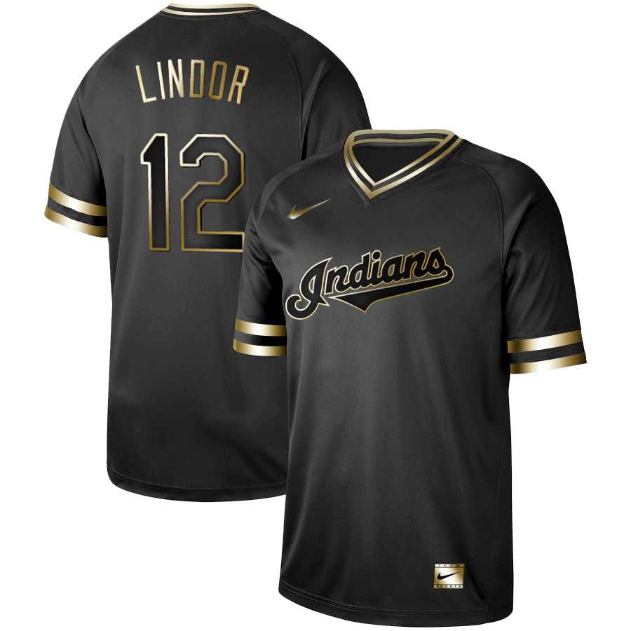 Indians 12 Francisco Lindor Black Gold Nike Cooperstown Collection Legend V Neck Jersey Dzhi,We sell and wholesale Indians 12 Francisco Lindor Black Gold Nike Cooperstown Collection Legend V Neck Jersey Dzhi on line form chian!